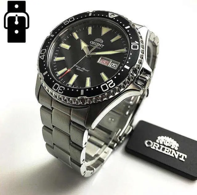 Alt view image 2 of 9 - Men's Orient Kamasu Diver's Steel Automatic Watch RA-AA0001B19B