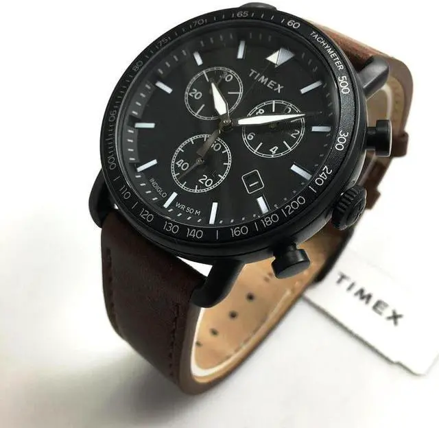Alt view image 3 of 6 - Men's Timex Military Chronograph Gunmetal Tone Watch TW2U02100