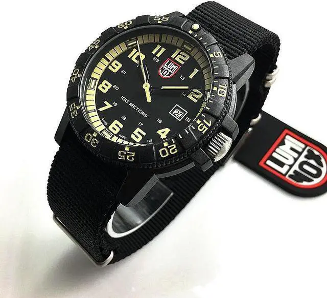 Alt view image 2 of 9 - Men's Luminox Leatherback Sea Turtle Giant Nylon Strap Watch 0333