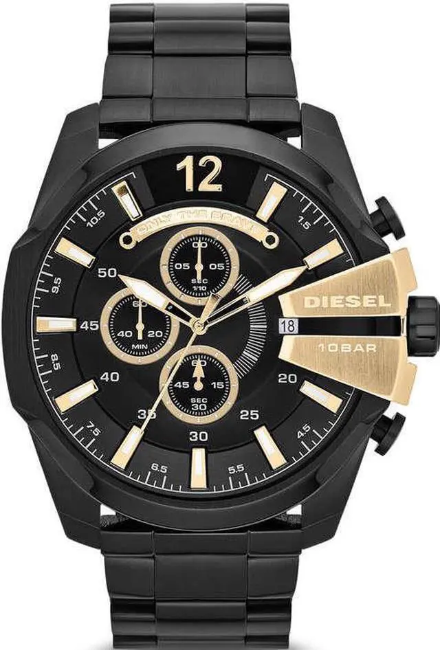 Alt view image 13 of 16 - DIESEL MEN'S MEGA CHIEF 53MM IP STEEL BRACELET & CASE QUARTZ WATCH DZ4338