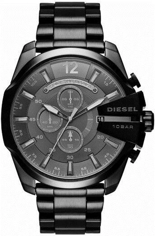 Alt view image 9 of 14 - Diesel Men's Mega Chief Chronograph Stainless Steel Watch - Black