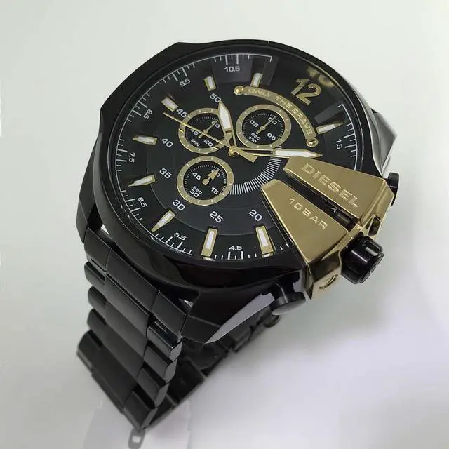Alt view image 11 of 16 - DIESEL MEN'S MEGA CHIEF 53MM IP STEEL BRACELET & CASE QUARTZ WATCH DZ4338