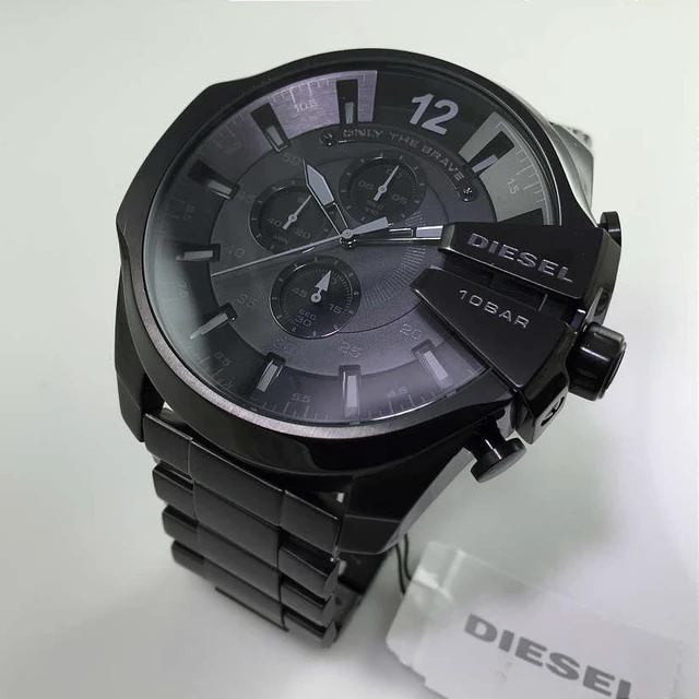 Alt view image 10 of 14 - Diesel Men's Mega Chief Chronograph Stainless Steel Watch - Black