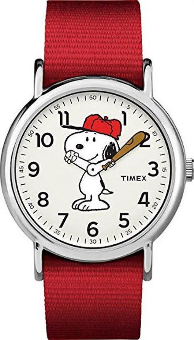 Main image of Men's Timex Weekender X Peanuts Red Snoopy Watch TW2R41400