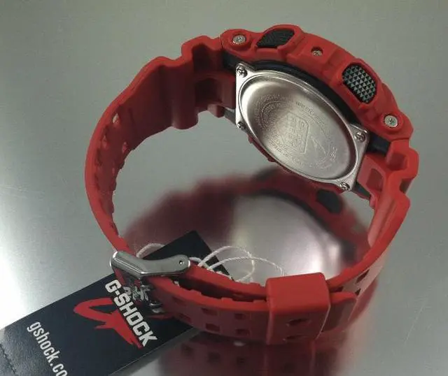 Alt view image 7 of 18 - Casio Mens XL G-Shock - Ana-Digi - Red Design - Black Negative Digital Display