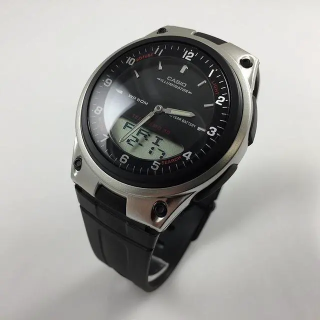 Alt view image 2 of 11 - Men's Casio World Time 30 Telememo Watch AW80-1AV