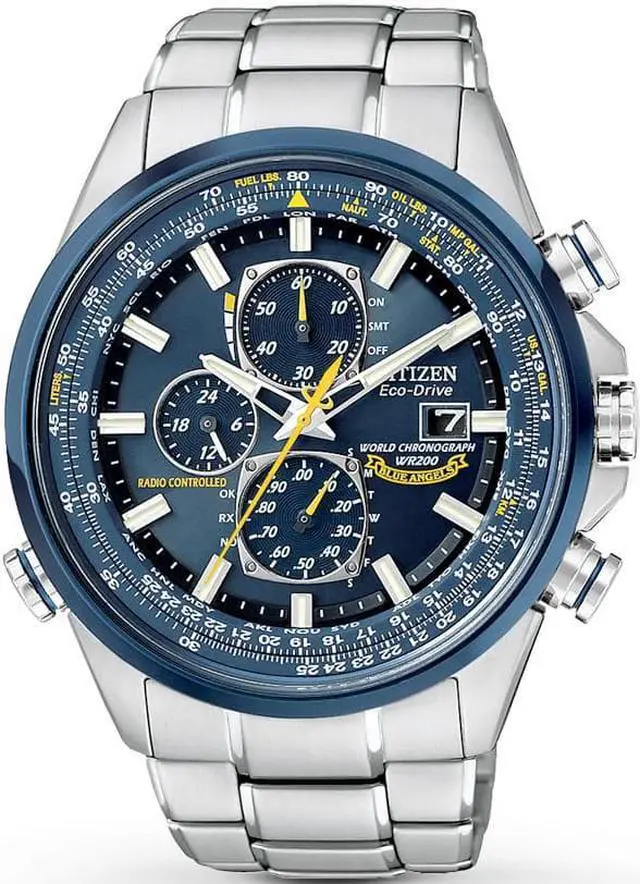 Alt view image 4 of 19 - Citizen Mens Chronograph A-T Eco Drive World Time Oversized AT8020-54L Watch