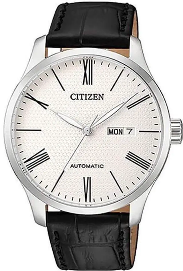 Main image of Men's Citizen Dress Automatic Black Leather Strap Watch NH8350-08A