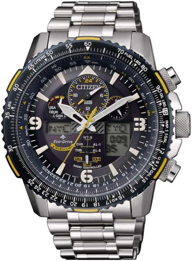 Citizen Eco-Drive Mens A-T Blue Angel Skyhawk Chronograph