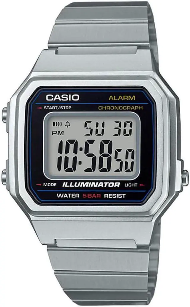 Alt view image 5 of 18 - Men's Casio Vintage Classic Metal Band Alarm Chronograph Watch B650WD-1A