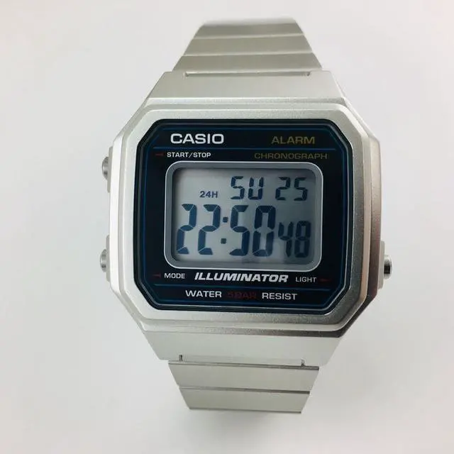 Alt view image 7 of 18 - Men's Casio Vintage Classic Metal Band Alarm Chronograph Watch B650WD-1A