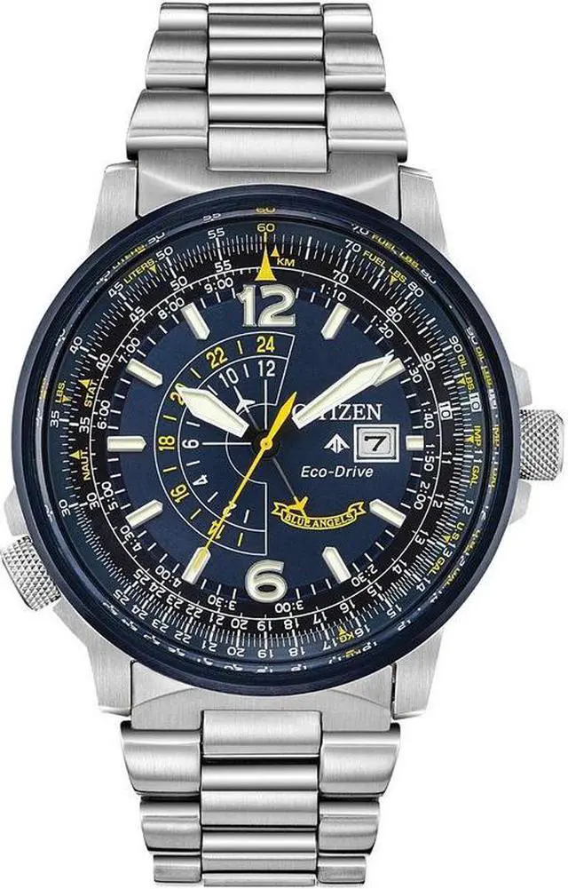 Alt view image 6 of 14 - Men's Citizen Promaster Nighthawk Eco-Drive Steel 42mm Watch BJ7006-56L