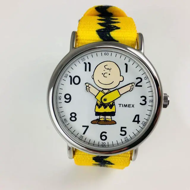 Alt view image 3 of 7 - Men's Timex Weekender X Peanuts Yellow Charlie Watch TW2R41100 TW2R41100JT