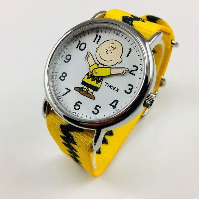 Alt view image 2 of 7 - Men's Timex Weekender X Peanuts Yellow Charlie Watch TW2R41100 TW2R41100JT