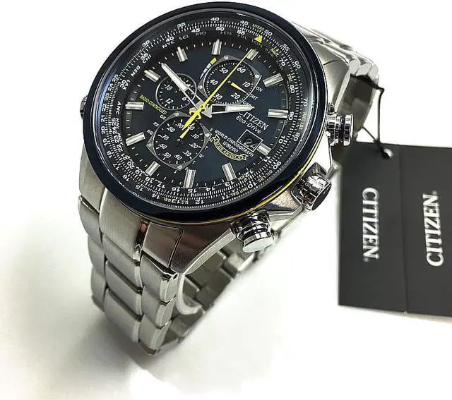 Alt view image 5 of 19 - Citizen Mens Chronograph A-T Eco Drive World Time Oversized AT8020-54L Watch