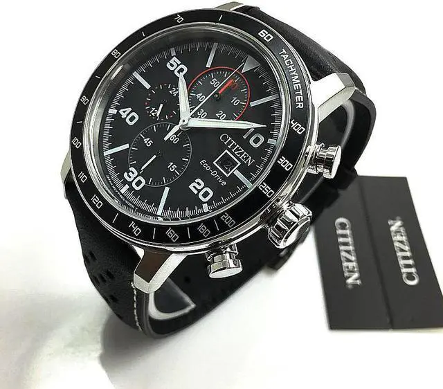 Alt view image 5 of 7 - Citizen Eco Drive Mens Brycen Chronograph Stainless Steel Watch CA0649-14E