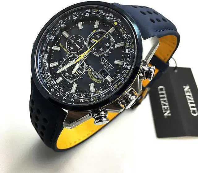 Alt view image 2 of 9 - Men's Citizen Eco-Drive Blue Angels Chronograph Watch AT8020-03L