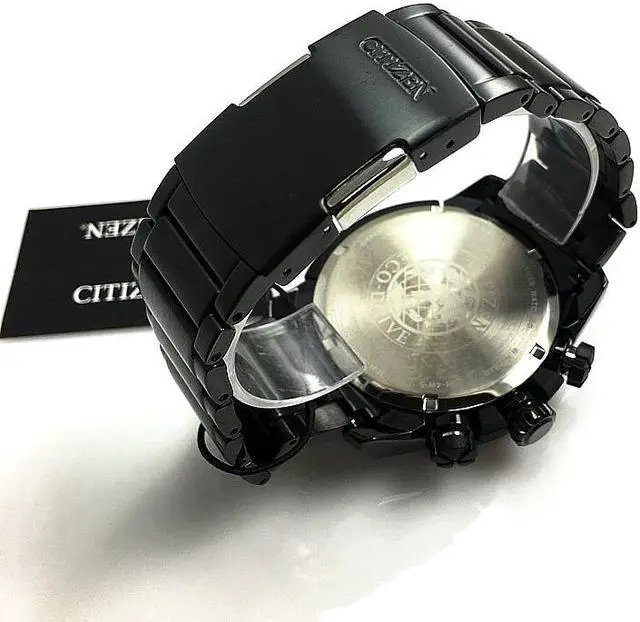 Alt view image 3 of 8 - Men's Black Citizen Eco-Drive Ecosphere Chronograph Watch CA4184-81E