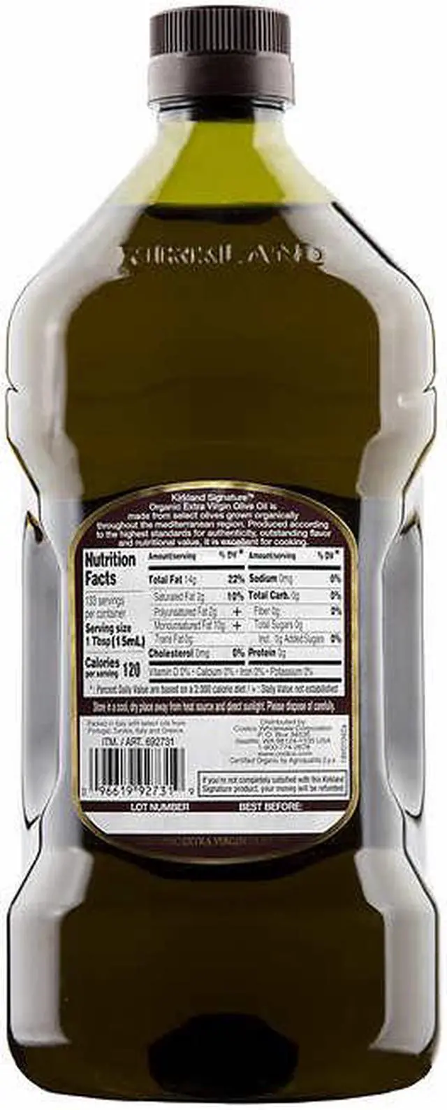 Alt view image 2 of 4 - Kirkland Signature Organic Extra Virgin Olive Oil, 2 L