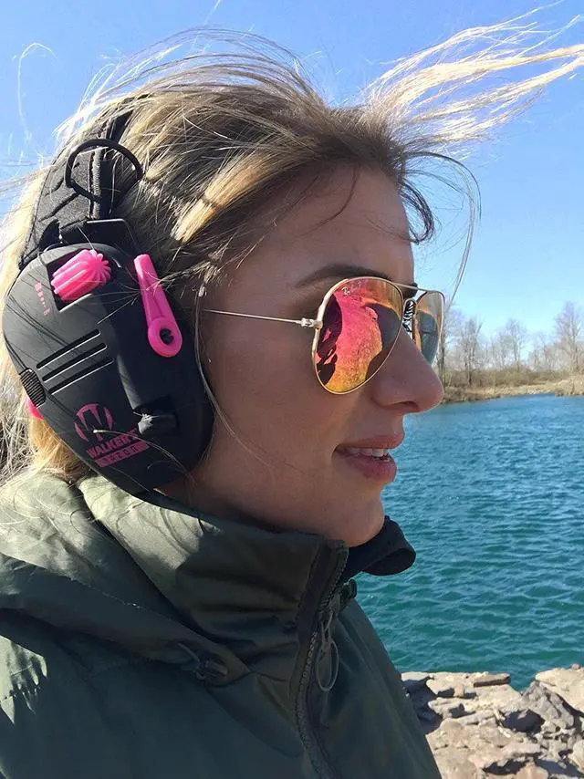 Alt view image 4 of 17 - Walker's Razor Slim Shooter Black Electronic Folding Hearing Protection Earmuffs