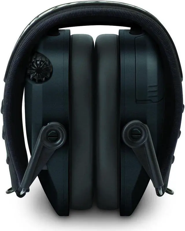 Alt view image 2 of 17 - Walker's Razor Slim Shooter Black Electronic Folding Hearing Protection Earmuffs