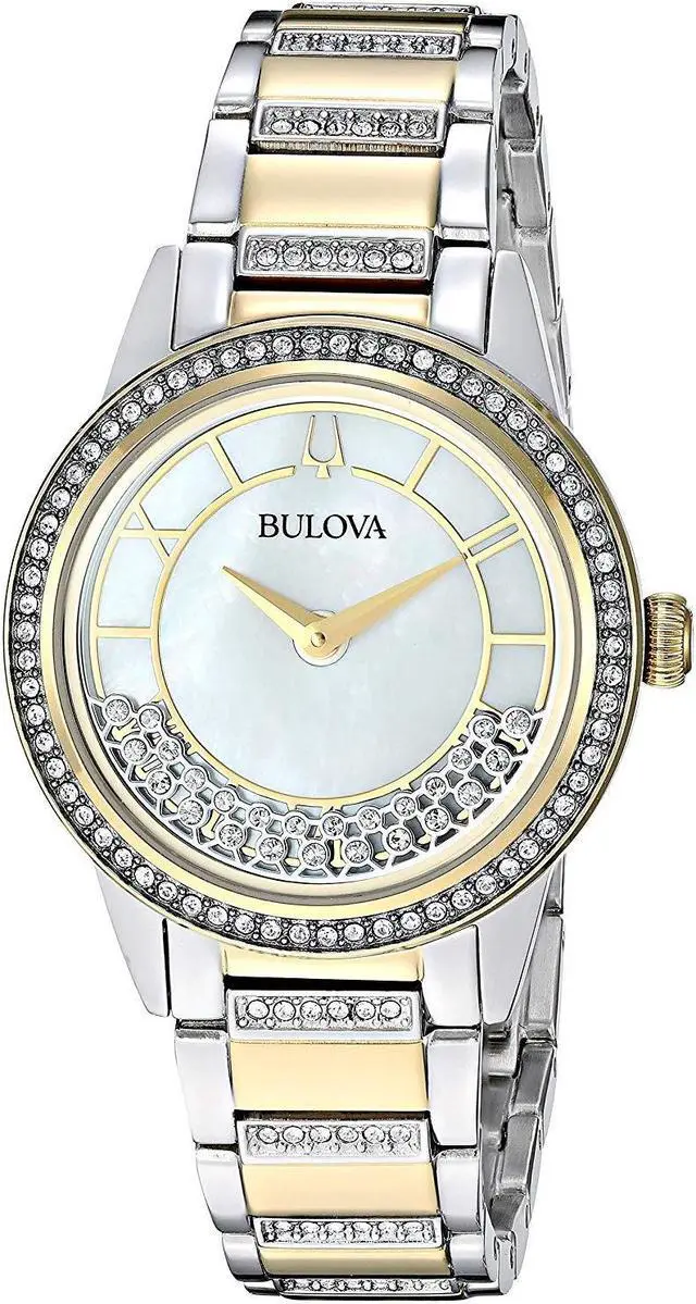 Alt view image 4 of 15 - Bulova TurnStyle Ladies Gold Plated Stainless Steel Quartz Watch 98L245