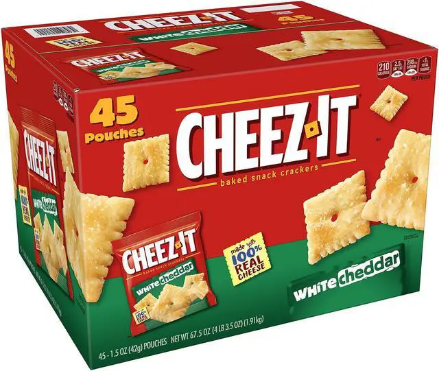 Main image of Cheez-it Crackers 1.5 oz Bag White Cheddar 45/Carton KEE10893