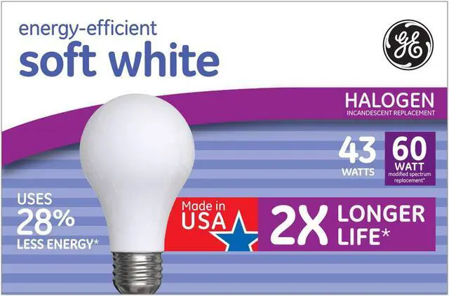 Main image of GE 43W Energy Efficient Halogen Light Bulb (12 Pack)