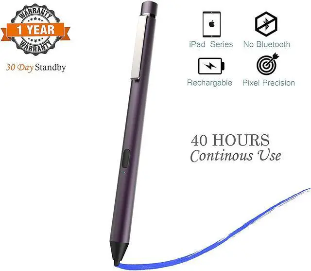 Alt view image 2 of 7 - Active Stylus Pen for Apple Ipad, Digital Pencil iPad Series Rechargeable Pencil Touchscreen Precise Fine Tip for iPad 5 & 6, iPad Air 2 & 3, iPad Mini 4 & 5, iPad Pro 9.7/10.5/11 (Dark Gray)