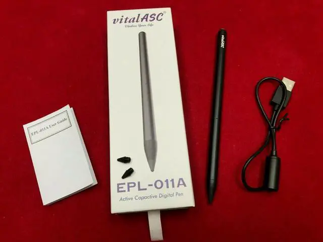 Alt view image 7 of 7 - vitalASC Stylus Pencil for Apple iPad 2018-2021 iPad Pro Black Stylus Pencil with Enhanced Precision and Seamless Connectivity
