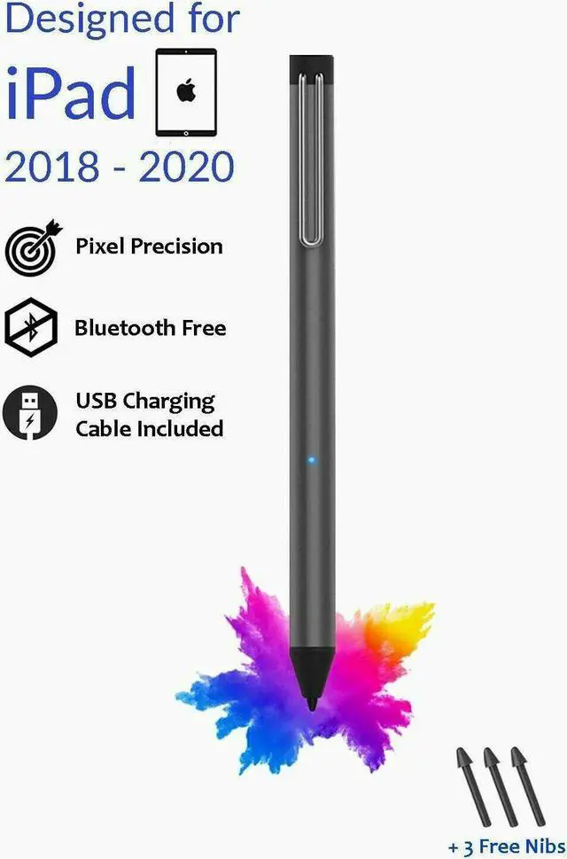 Alt view image 2 of 7 - Stylus Pencil for Apple iPad, 2018+ iPad 6 / 7 / Pro 3 &12.9" Apple Pencil
