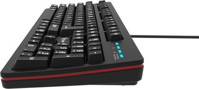 Alt view image 2 of 5 - vitalASC 104-Key Large Print Keyboard for Windows and Mac with USB Wired Connection, Spill-Resistant, and Dual Compatibility (Black)