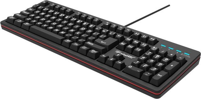 Alt view image 4 of 5 - vitalASC 104-Key Large Print Keyboard for Windows and Mac with USB Wired Connection, Spill-Resistant, and Dual Compatibility (Black)