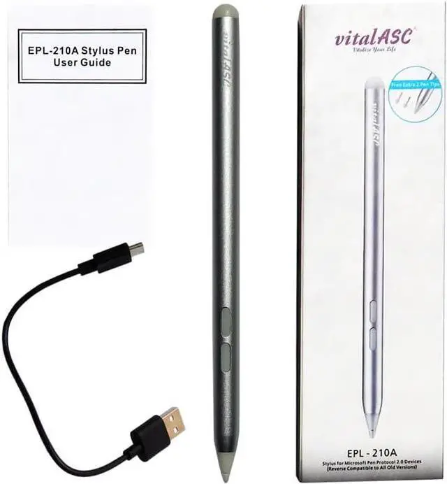 Alt view image 5 of 6 - Glow in The Dark Stylus 4096 Microsoft Certified Surface pro 3/4/5/6 /7/7+/8/9 /X;Go 2/3; Surface Laptop 2/3/4/5; Surface Book 2/3;Surface Studio 2/2+; Surface Duo/Duo 2 MPP 2.0 Free Tips