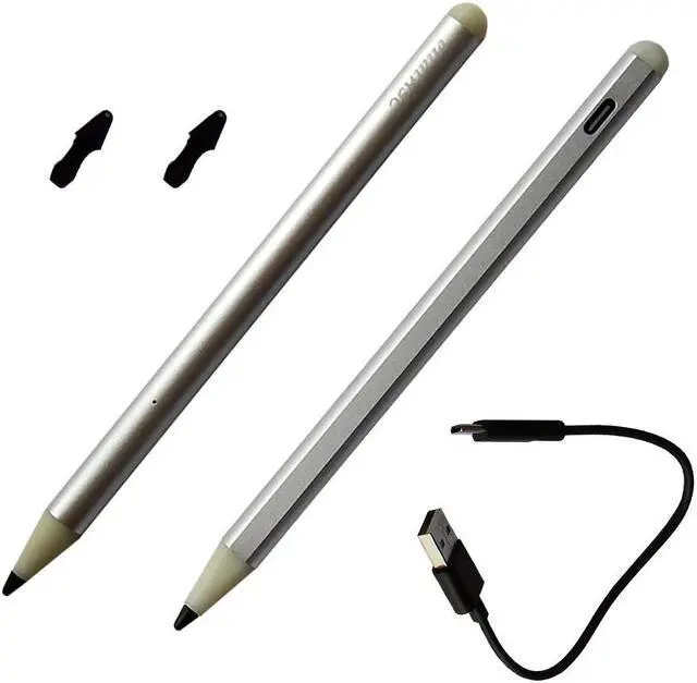 Alt view image 3 of 7 - Glow in The Dark Stylus Universal Pen for iOS, Android, Microsoft Surface, iPad, iPhone, Google Pixel Other Touch Screens Sensitivity Wake up Button, 2 Free Pen Tips.
