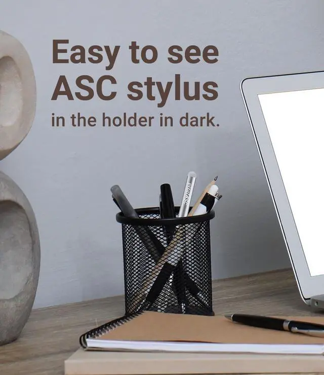 Alt view image 6 of 7 - Glow in The Dark Stylus Universal Pen for iOS, Android, Microsoft Surface, iPad, iPhone, Google Pixel Other Touch Screens Sensitivity Wake up Button, 2 Free Pen Tips.