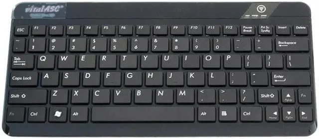 Main image of VitalASC 10KA iPad Windows Android Rechargeable Slim Bluetooth Keyboard Windows 10 compatible- KB10KA-B Black