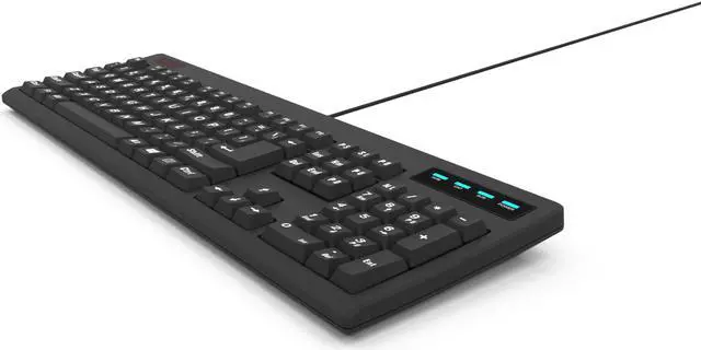 Alt view image 3 of 6 - New 104-Key Large Print USB Wire Spill-resistant Keyboard Black