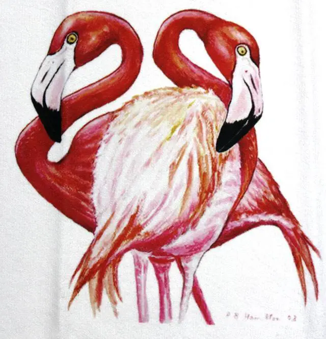 Main image of Flamingos Standing Proud Microfiber Kitchen Drying Towel 25 Inches