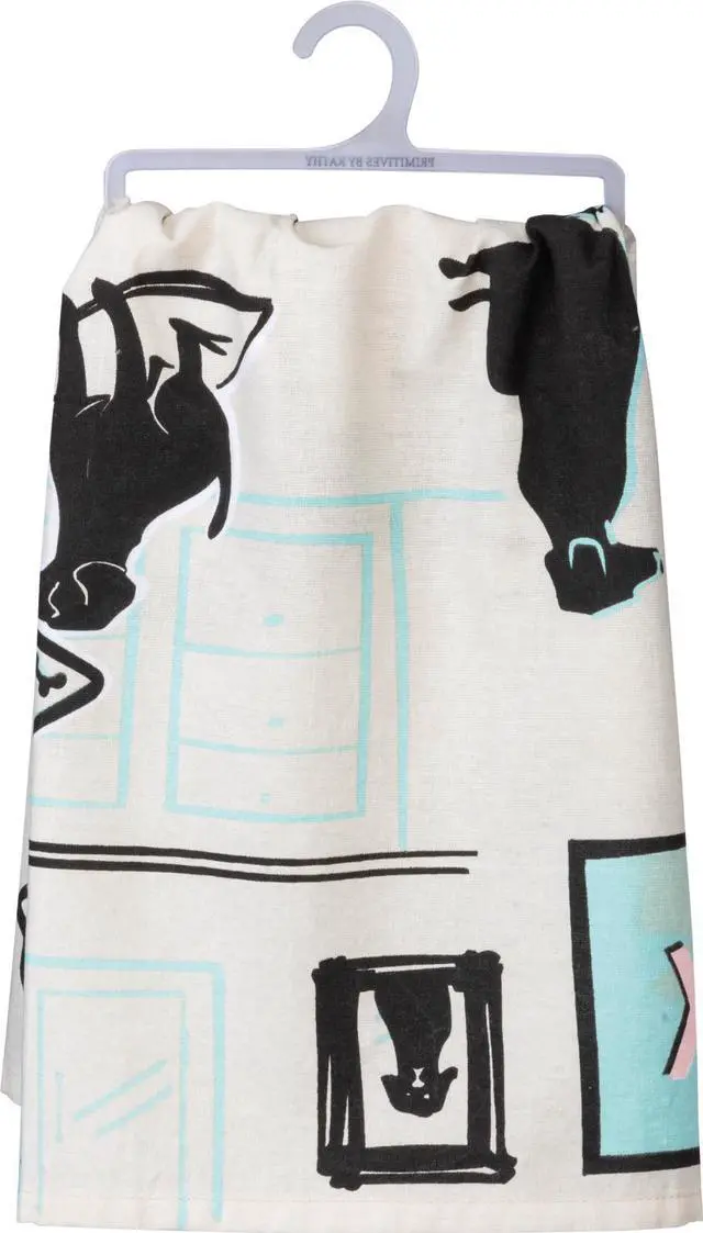 Alt view image 3 of 3 - PBK I Just Want to Be a Stay at Home Dog Mom Kitchen Dish Towel Cotton