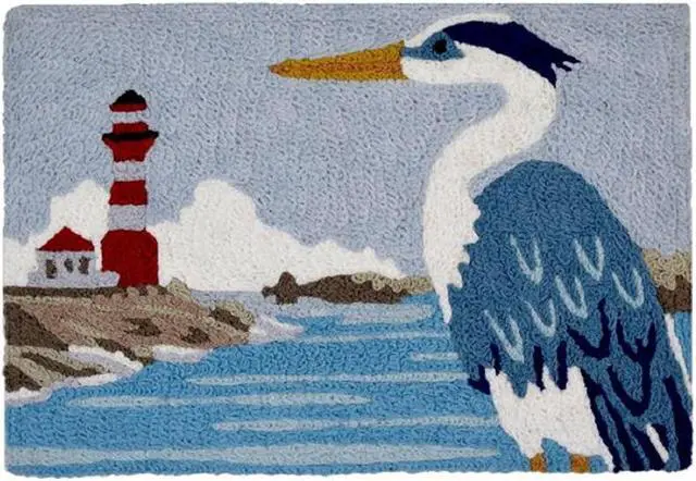 Alt view image 2 of 2 - Jellybean JB-SFG052 20 x 30 in. Heron & Lighthouse Indoor & Outdoor Accent Rug