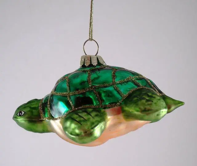 Alt view image 2 of 5 - Beachcombers Glass Nautical Ocean Sea Turtle Christmas Ornament