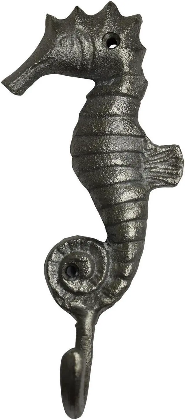 Main image of Seahorse Single Wall Hook Brushed Aluminum 8.25 Inches