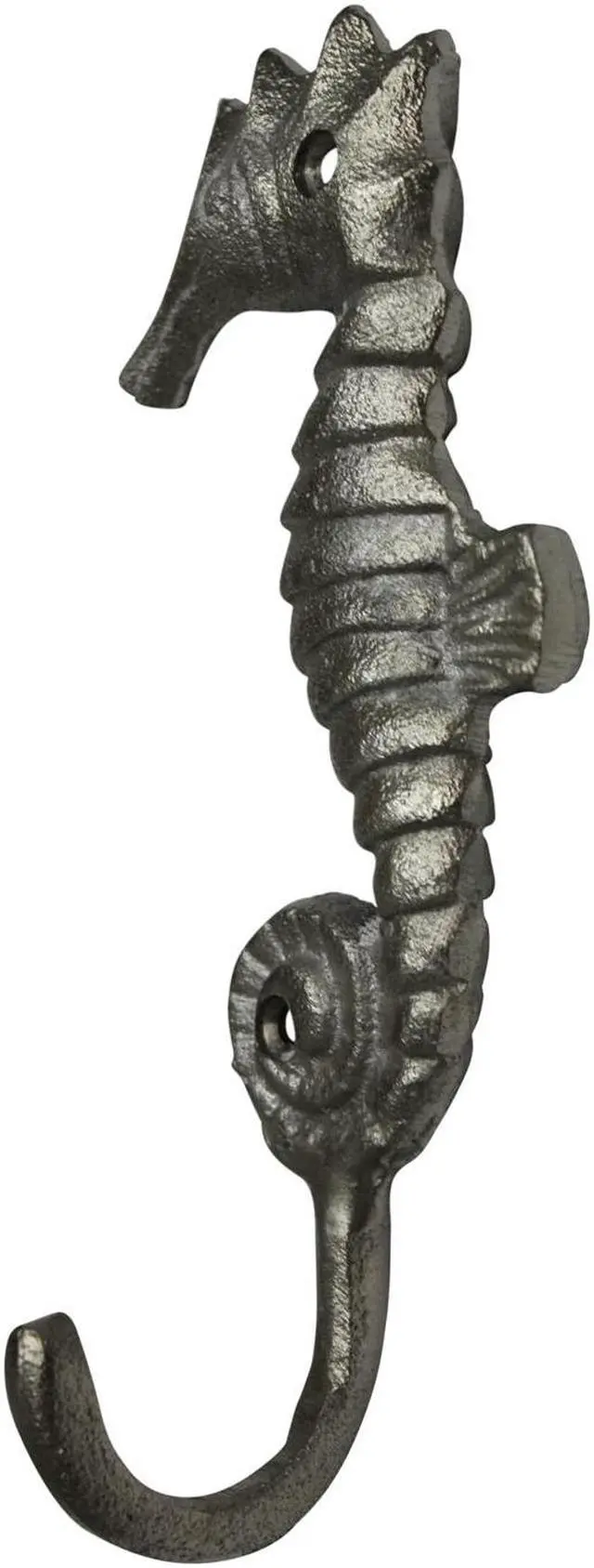 Alt view image 2 of 2 - Seahorse Single Wall Hook Brushed Aluminum 8.25 Inches