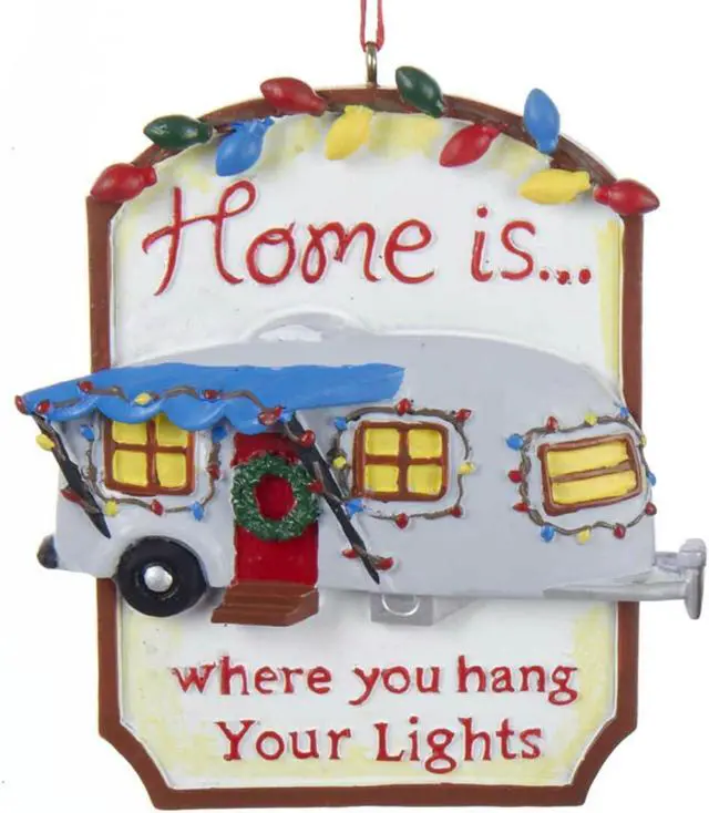 Alt view image 3 of 3 - Kurt Adler Decked Out RV Camper Home is Where You Hook Up Ornaments Set of 2