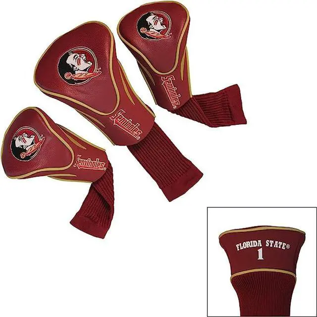 Alt view image 4 of 4 - Team Golf Florida State University Seminoles 3 Pack Contour Headcover