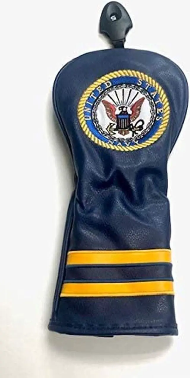 Alt view image 2 of 2 - team golf military navy vintage fairway golf club headcover, form fitting design, retro design & superb embroidery
