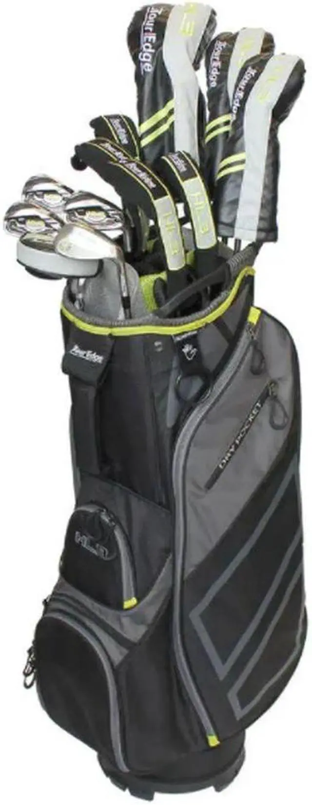 Alt view image 2 of 2 - Tour Edge HL3 to-Go Mens Complete Golf Set Reg Flex-Graphite-RH, Black/Grey/Green, Regular, HKSRGR10.B