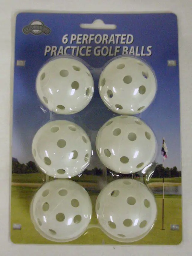 Main image of On Course 6 pack Perforated Plastic Golf Balls