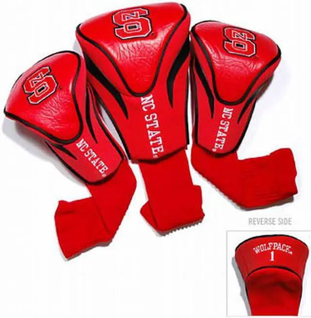 Alt view image 2 of 5 - Team Golf 22694 North Carolina State University 3 Pack Contour Fit Headcover